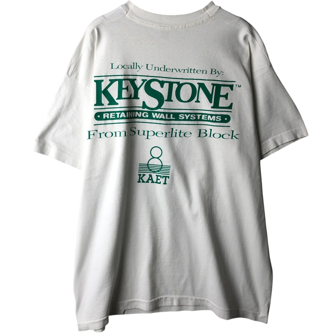 90'S Fruit of the Loom printed T-shirt, made in the USA, men's XL size, vintage cotton white type Vintage Second Hand