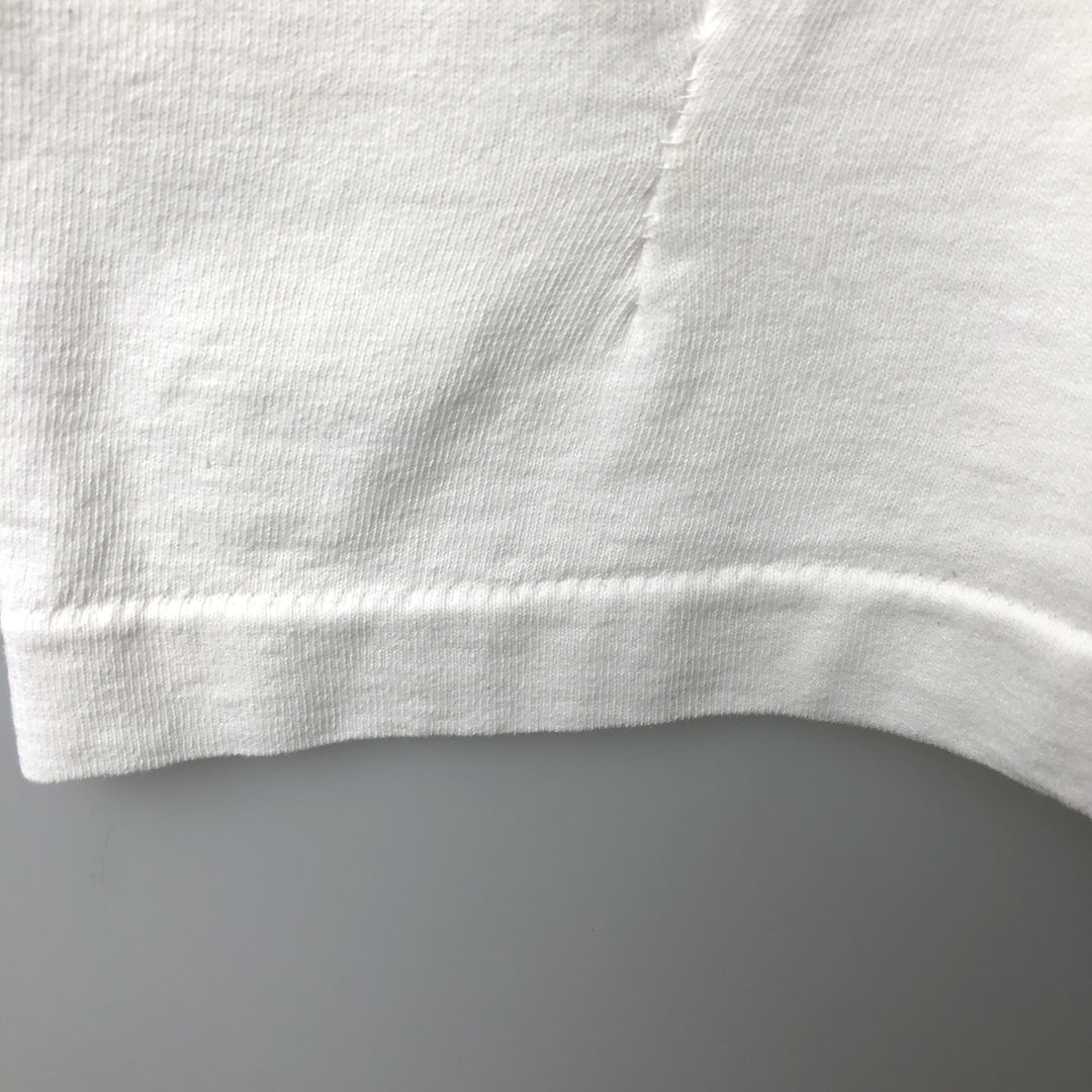 90'S Fruit of the Loom printed T-shirt, made in the USA, men's XL size, vintage cotton white type Vintage Second Hand
