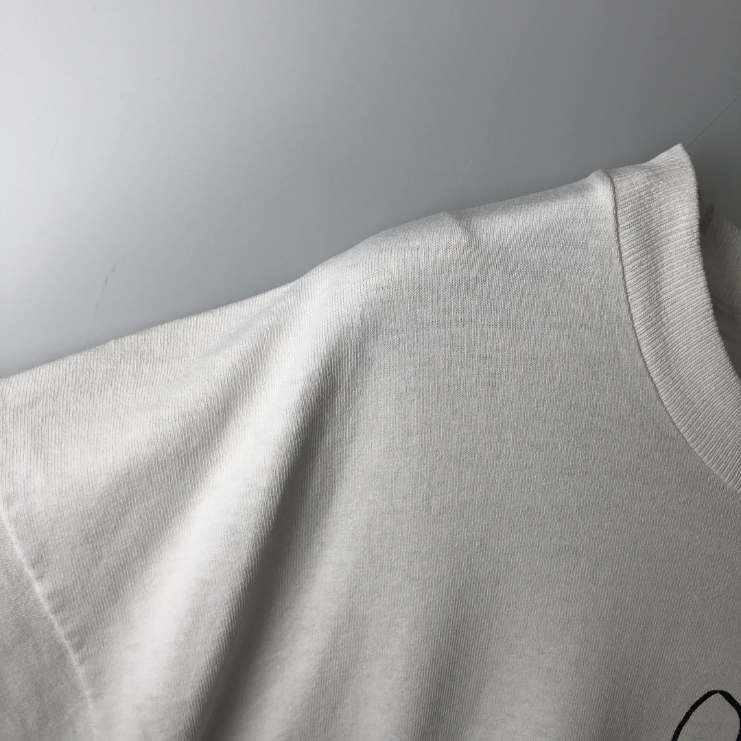 90'S Fruit of the Loom printed T-shirt, made in the USA, men's XL size, vintage cotton white type Vintage Second Hand