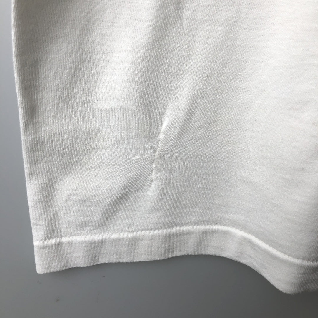 90'S Fruit of the Loom printed T-shirt, made in the USA, men's XL size, vintage cotton white type Vintage Second Hand