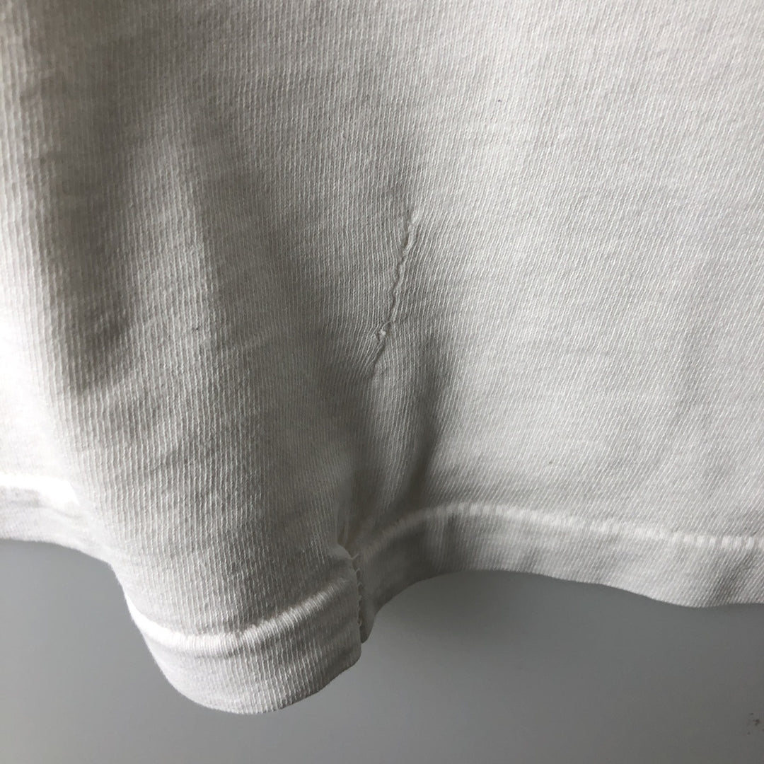90'S Fruit of the Loom printed T-shirt, made in the USA, men's XL size, vintage cotton white type Vintage Second Hand
