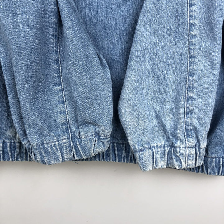 80s-90'S Lands' End denim swing top sports jacket, men's size L equivalent, vintage. cotton blue type Vintage Second Hand