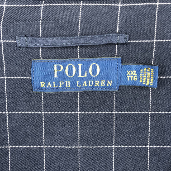 Ralph Lauren POLO RALPH LAUREN Swing Top Sports Jacket Men's XXL polyester navy blue type Vintage Second Hand