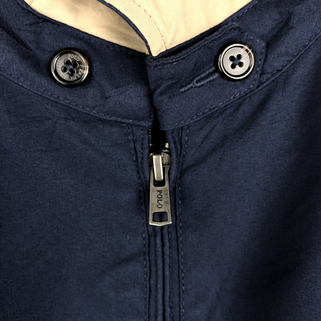 Ralph Lauren POLO RALPH LAUREN Swing Top Sports Jacket Men's XXL polyester navy blue type Vintage Second Hand