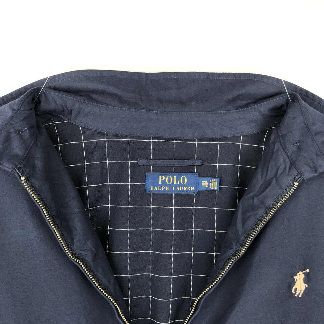 Ralph Lauren POLO RALPH LAUREN Swing Top Sports Jacket Men's XXL polyester navy blue type Vintage Second Hand