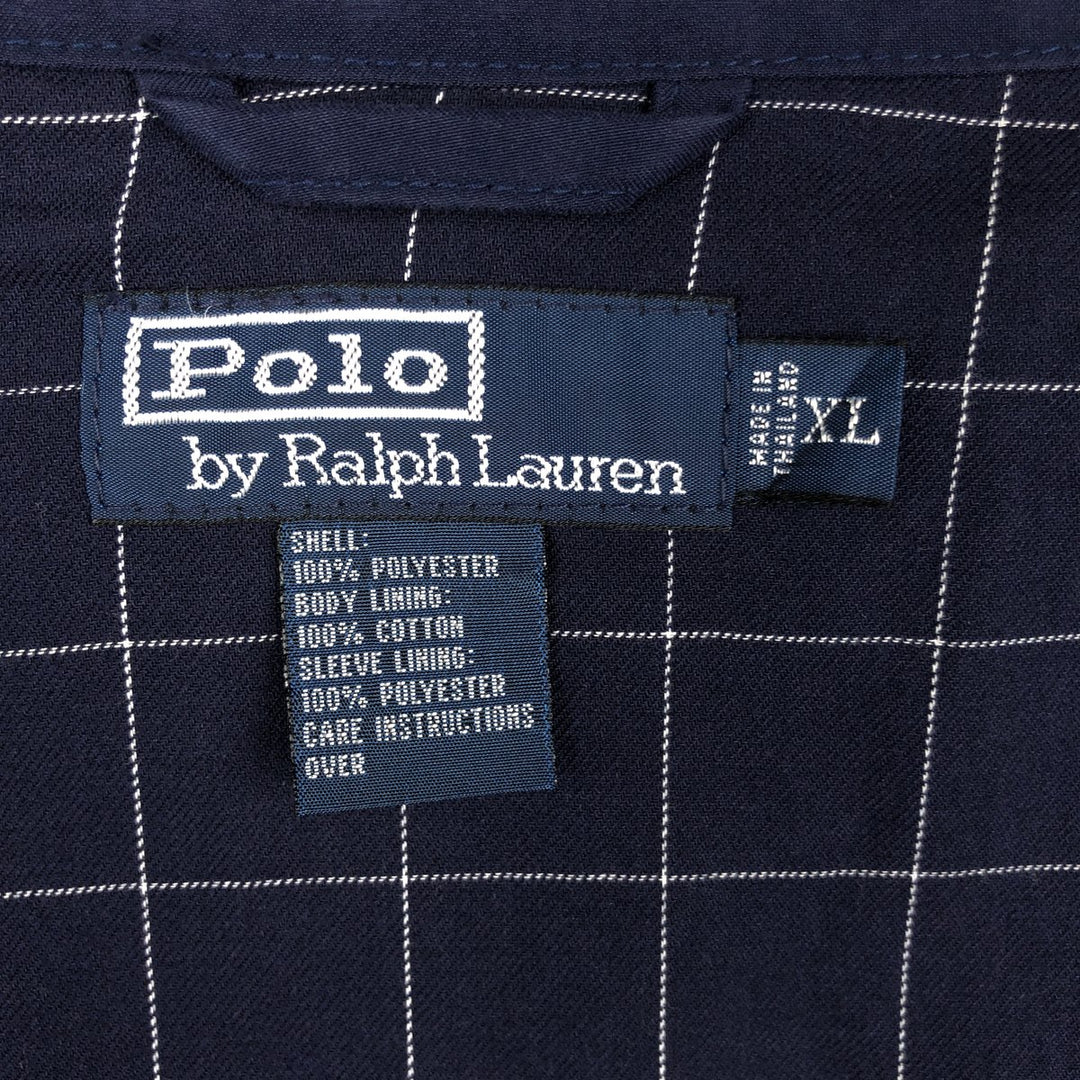 Ralph Lauren POLO by Ralph Lauren Swing Top Sports Jacket Men's XL polyester navy blue type Vintage Second Hand