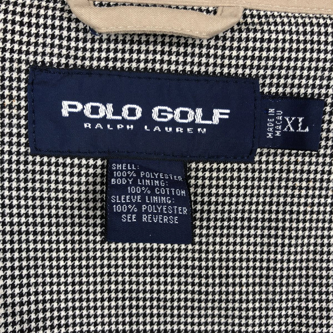 Ralph Lauren POLO GOLF Swing Top Sports Jacket Men's XL polyester Beige type Vintage Second Hand