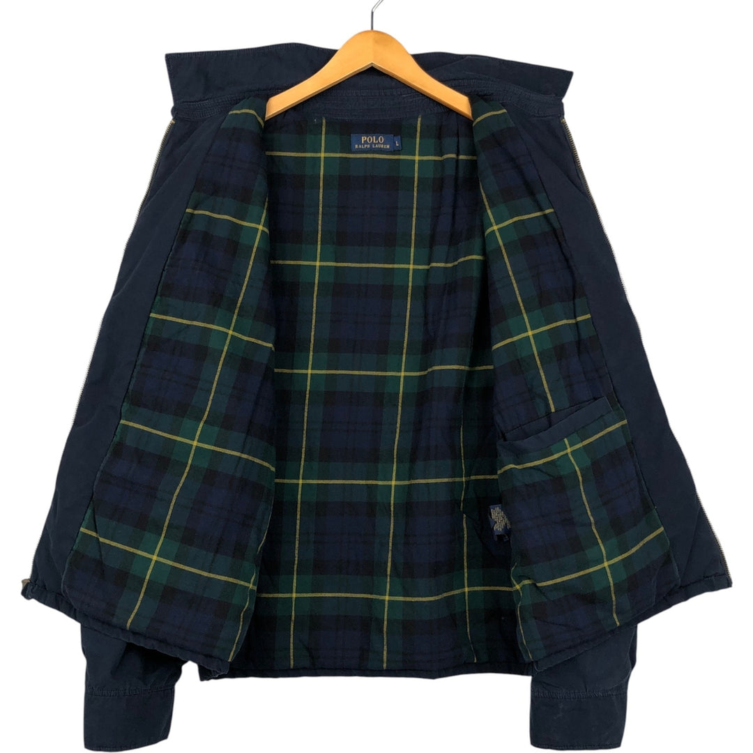 Ralph Lauren POLO RALPH LAUREN Swing Top Sports Jacket Men's L size cotton navy blue type Vintage Second Hand