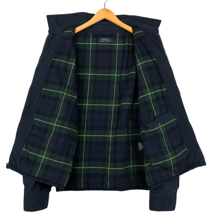 Ralph Lauren POLO RALPH LAUREN Swing Top Sports Jacket Men's L size cotton navy blue type Vintage Second Hand