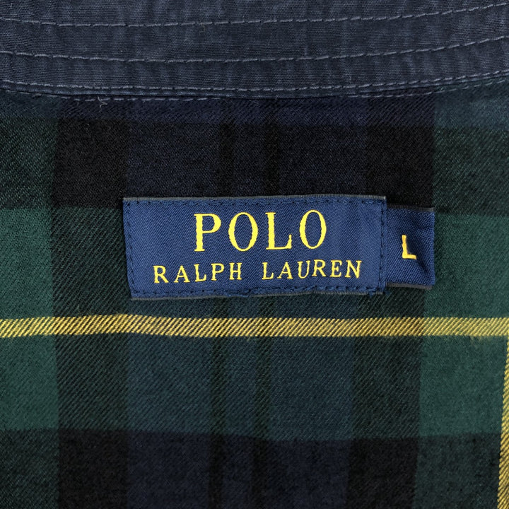 Ralph Lauren POLO RALPH LAUREN Swing Top Sports Jacket Men's L size cotton navy blue type Vintage Second Hand