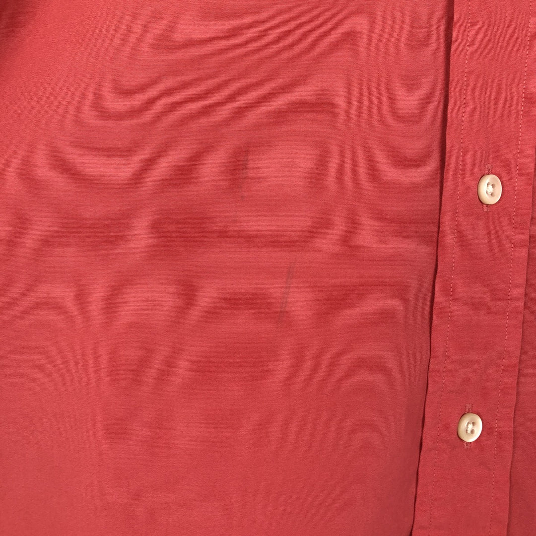 Ralph Lauren Classic Fit short sleeve button down shirt, men's size XL cotton red type Vintage Second Hand