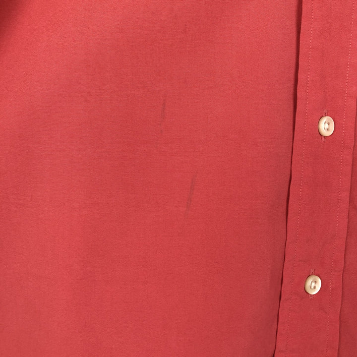 Ralph Lauren Classic Fit short sleeve button down shirt, men's size XL cotton red type Vintage Second Hand