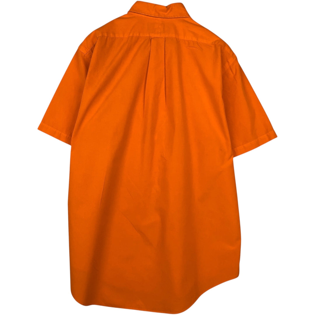 Ralph Lauren Classic Fit short sleeve button down shirt, men's size L cotton orange type Vintage Second Hand
