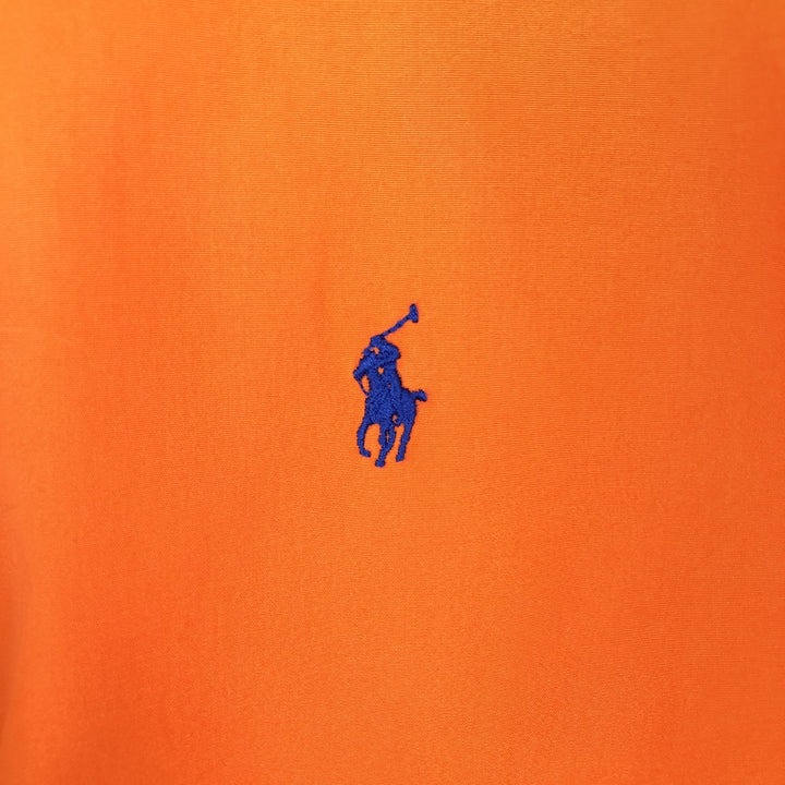 Ralph Lauren Classic Fit short sleeve button down shirt, men's size L cotton orange type Vintage Second Hand