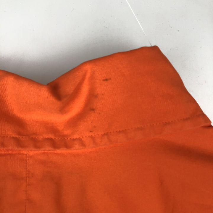 Ralph Lauren Classic Fit short sleeve button down shirt, men's size L cotton orange type Vintage Second Hand