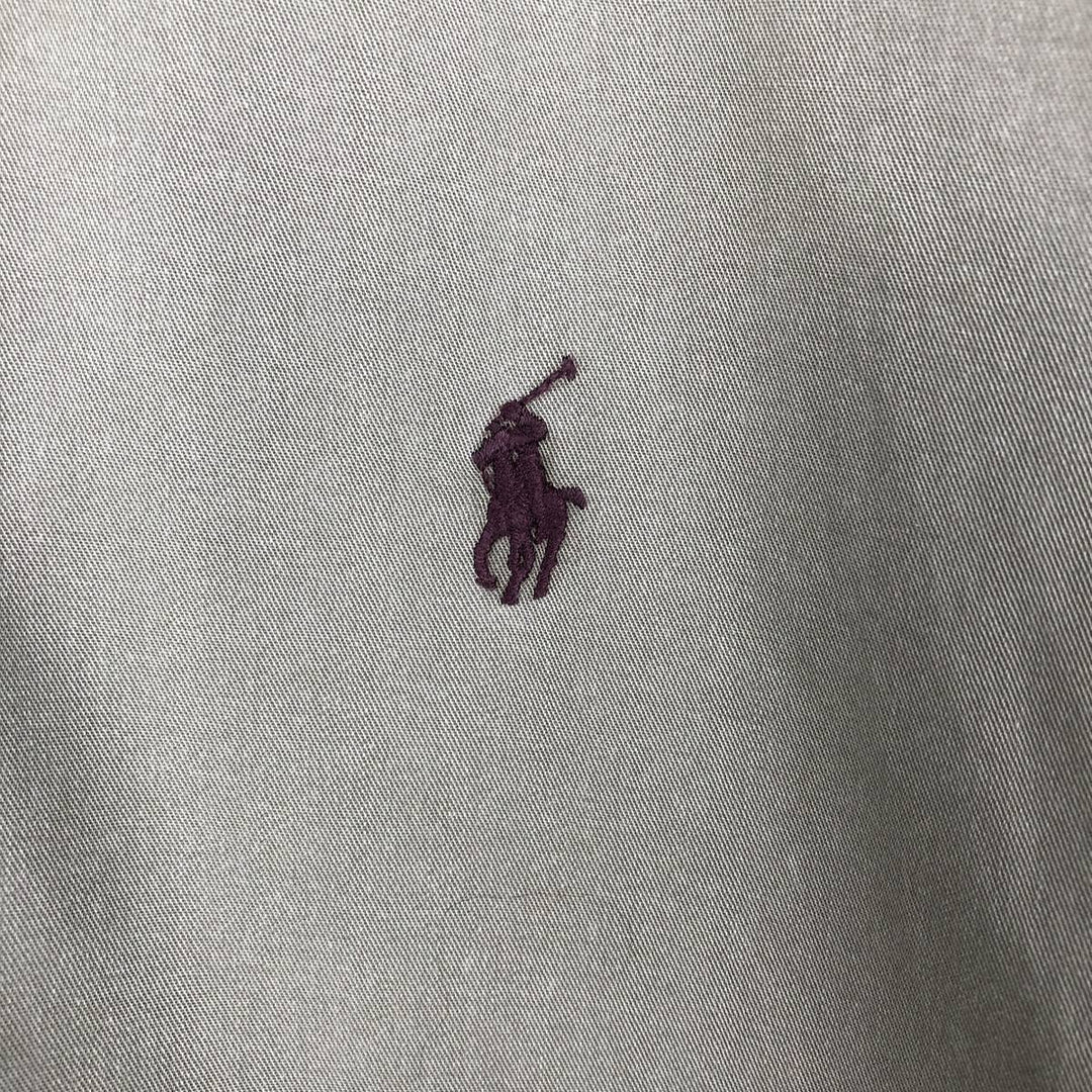 Ralph Lauren BLAKE short sleeve button down shirt, men's XL size cotton Khaki type Vintage Second Hand