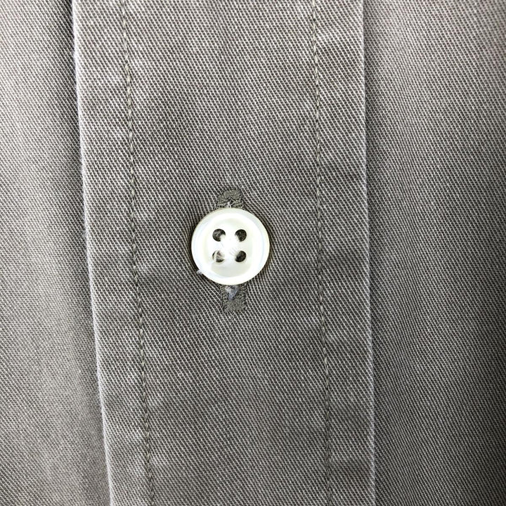 Ralph Lauren BLAKE short sleeve button down shirt, men's XL size cotton Khaki type Vintage Second Hand