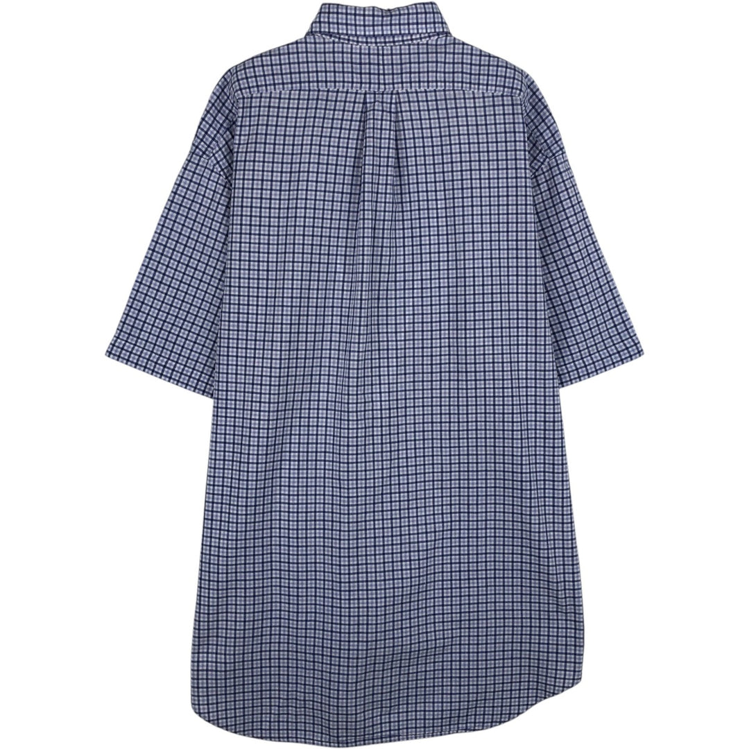 Ralph Lauren BLAKE short sleeve button down check shirt, men's size L cotton white type Vintage Second Hand