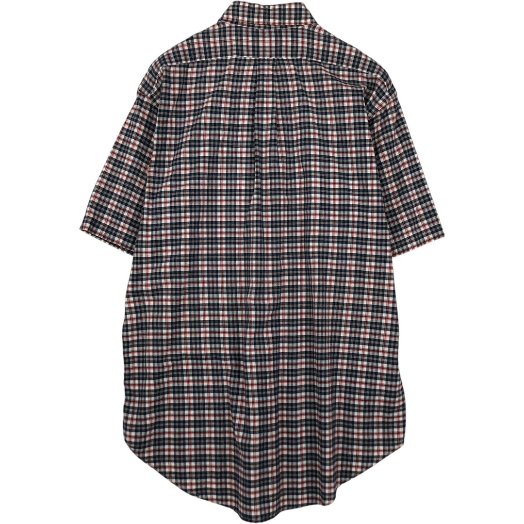 Ralph Lauren BLAKE short sleeve button down check shirt, men's size M cotton black type Vintage Second Hand
