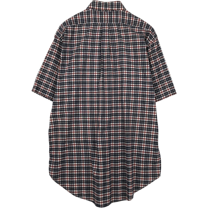 Ralph Lauren BLAKE short sleeve button down check shirt, men's size M cotton black type Vintage Second Hand