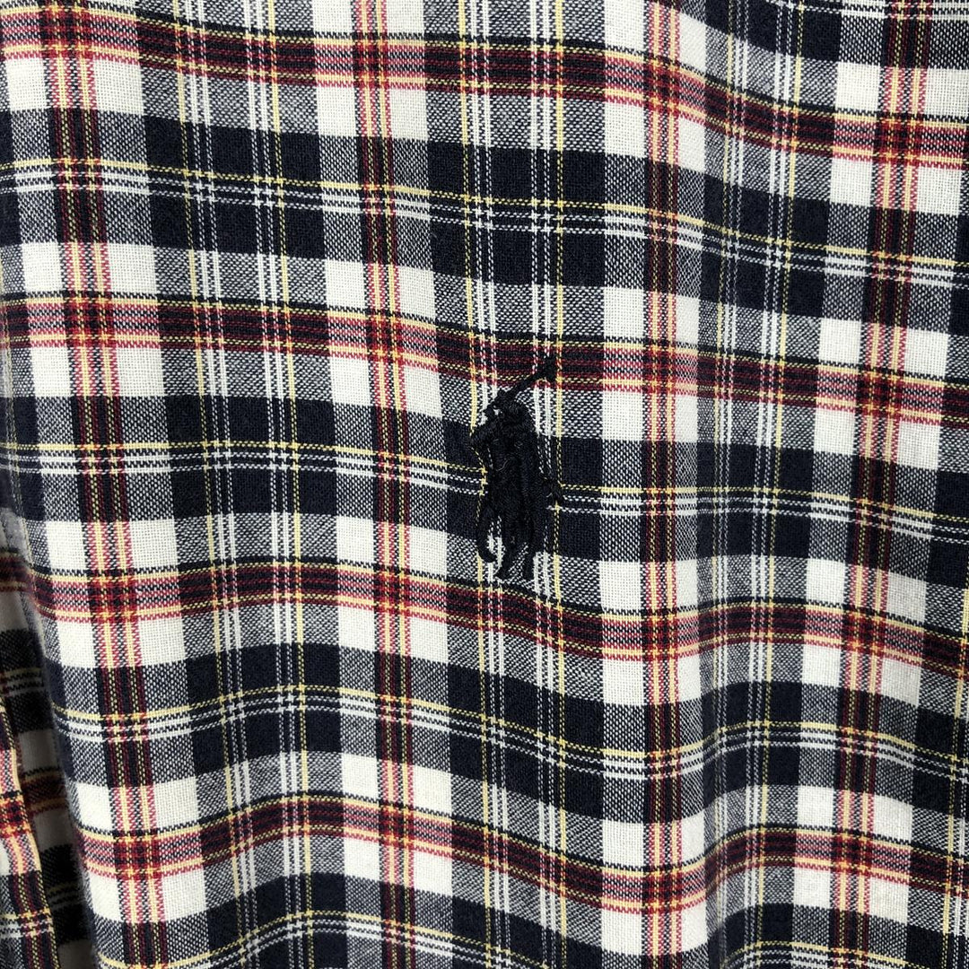 Ralph Lauren BLAKE short sleeve button down check shirt, men's size M cotton black type Vintage Second Hand