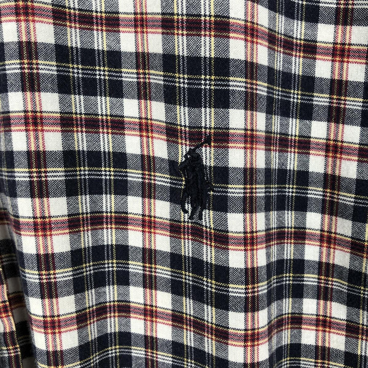Ralph Lauren BLAKE short sleeve button down check shirt, men's size M cotton black type Vintage Second Hand