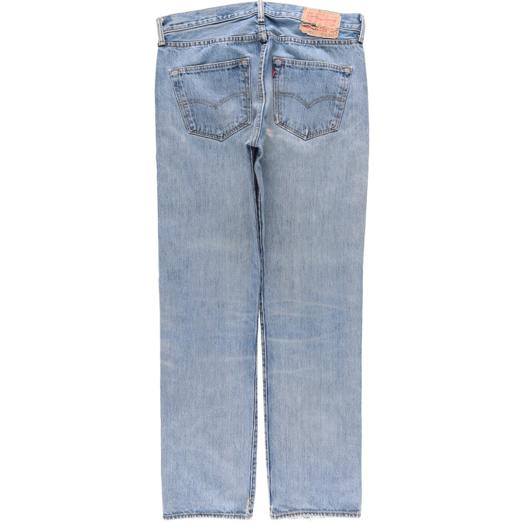 Levi's 501-0193 Straight Denim Pants, W33L32 (equivalent to men's W34) cotton Blue type light blue Vintage Second Hand
