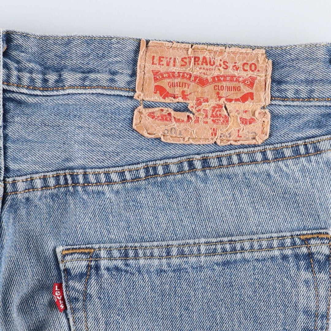 Levi's 501-0193 Straight Denim Pants, W33L32 (equivalent to men's W34) cotton Blue type light blue Vintage Second Hand