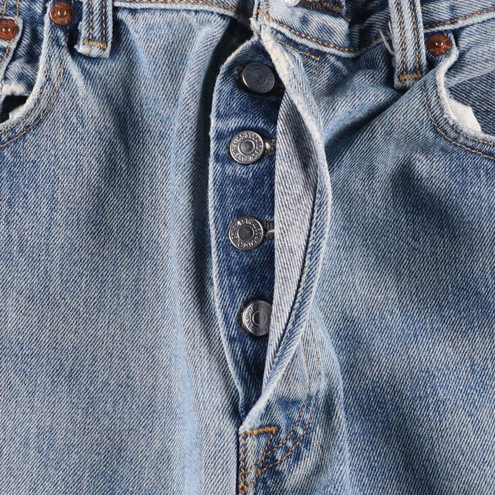 Levi's 501-0193 Straight Denim Pants, W33L32 (equivalent to men's W34) cotton Blue type light blue Vintage Second Hand