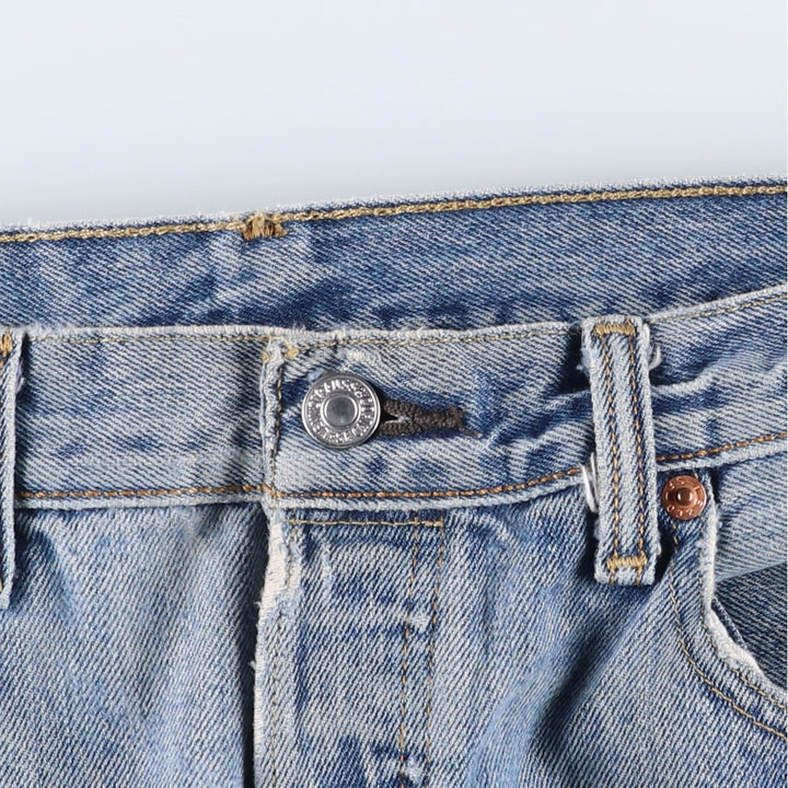 Levi's 501-0193 Straight Denim Pants, W33L32 (equivalent to men's W34) cotton Blue type light blue Vintage Second Hand