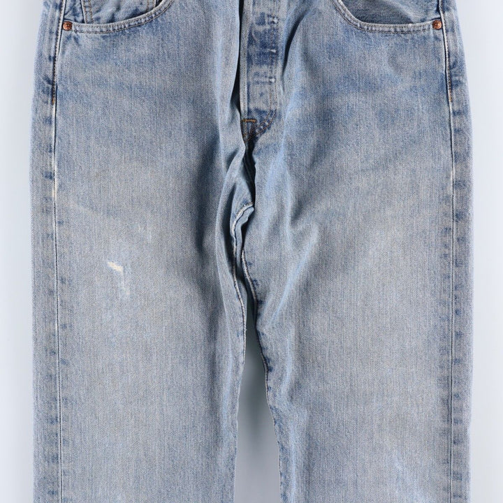 Levi's 501-0193 Straight Denim Pants, W33L32 (equivalent to men's W34) cotton Blue type light blue Vintage Second Hand