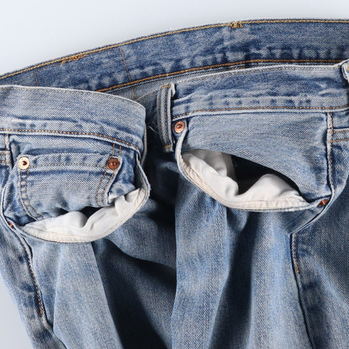 Levi's 501-0193 Straight Denim Pants, W33L32 (equivalent to men's W34) cotton Blue type light blue Vintage Second Hand