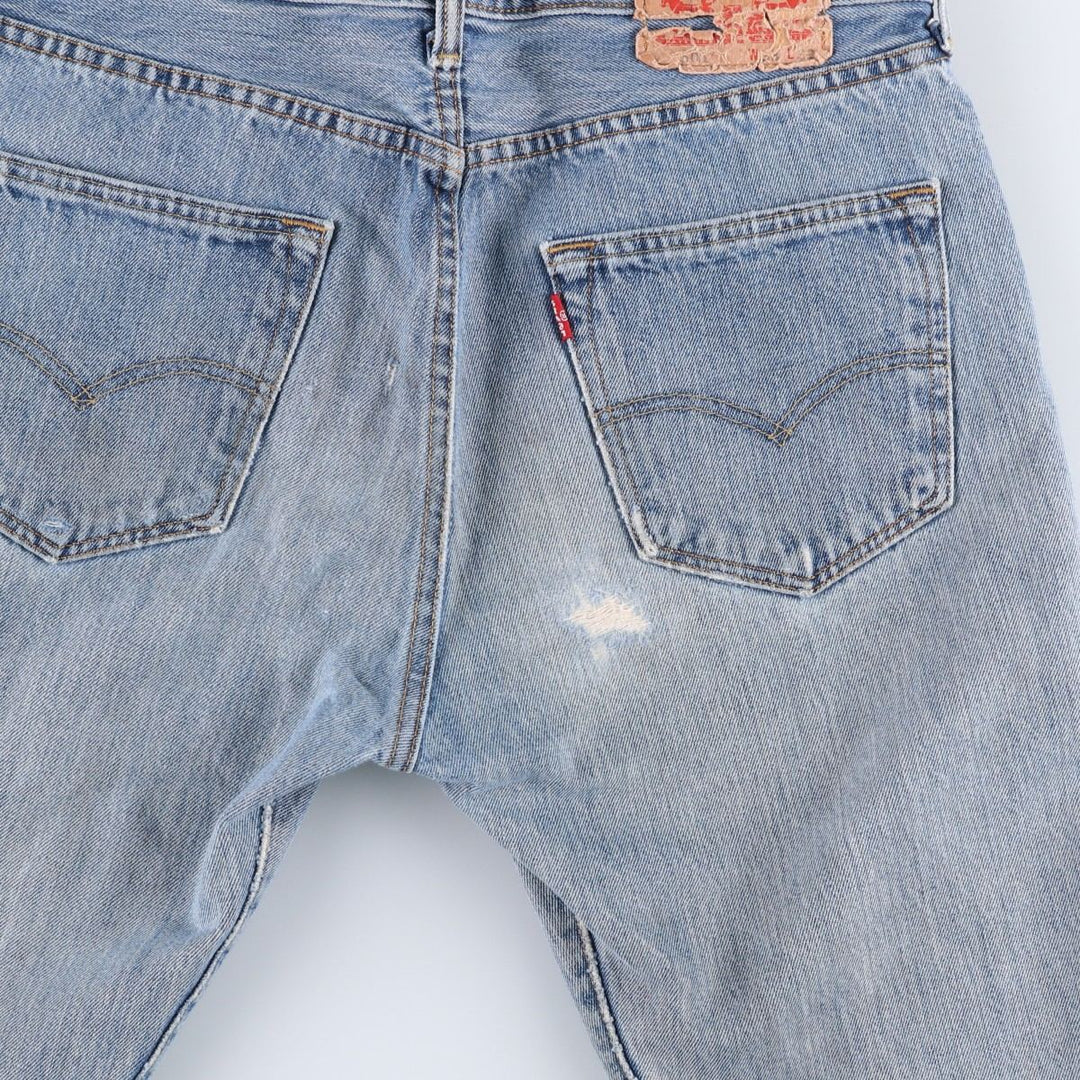 Levi's 501-0193 Straight Denim Pants, W33L32 (equivalent to men's W34) cotton Blue type light blue Vintage Second Hand