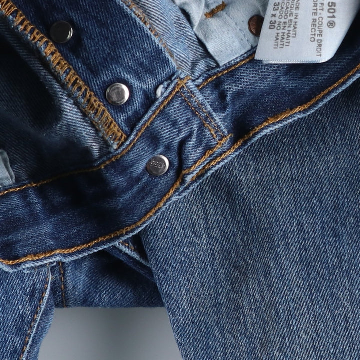 Levi's 501 STRAIGHT FIT straight denim pants for men, equivalent to w34 cotton blue type Vintage Second Hand