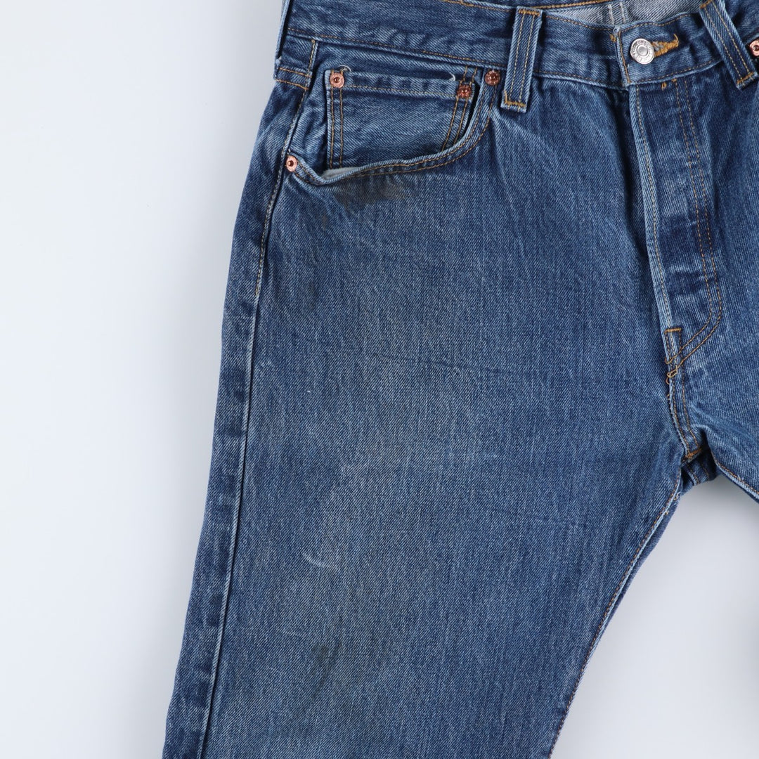 Levi's 501 STRAIGHT FIT straight denim pants for men, equivalent to w34 cotton blue type Vintage Second Hand