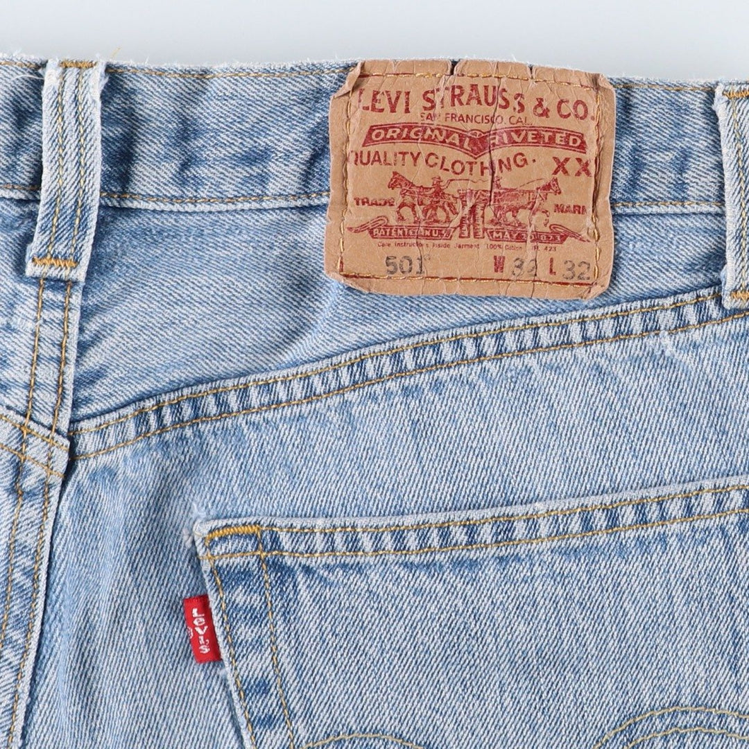 2000'S Levi's 501-0193 Straight Denim Pants, Men's, Size W31 cotton Blue type light blue Vintage Second Hand