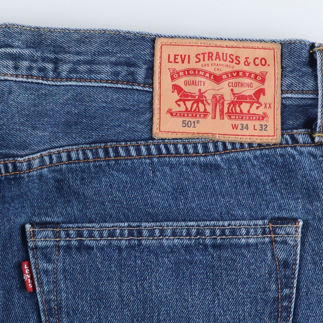 Levi's 501 straight denim pants for men, size W36 unclear blue type Vintage Second Hand
