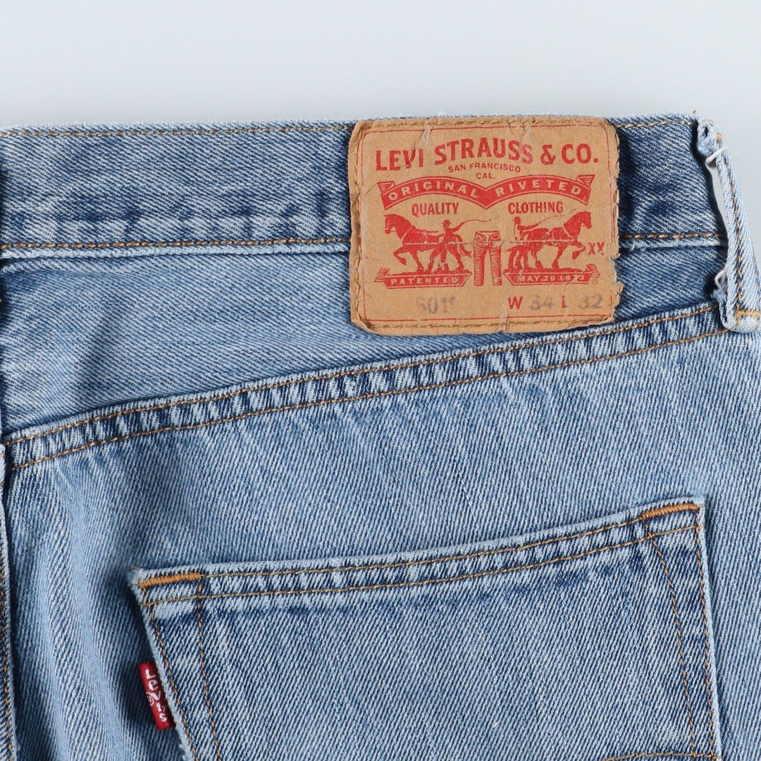 Levi's 501 straight denim pants for men, size W35 unclear blue type Vintage Second Hand