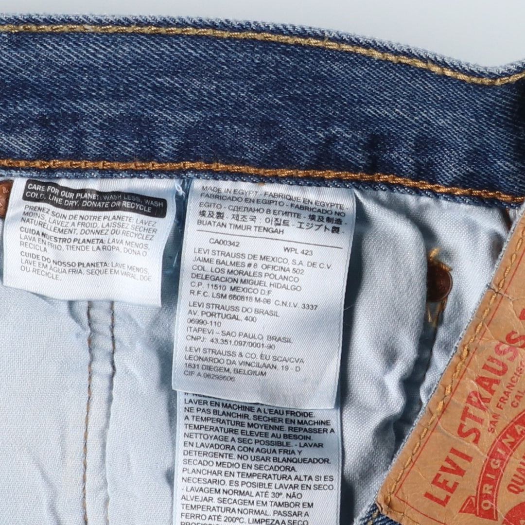 Levi's 501 straight denim pants for men, size W34 cotton blue type Vintage Second Hand