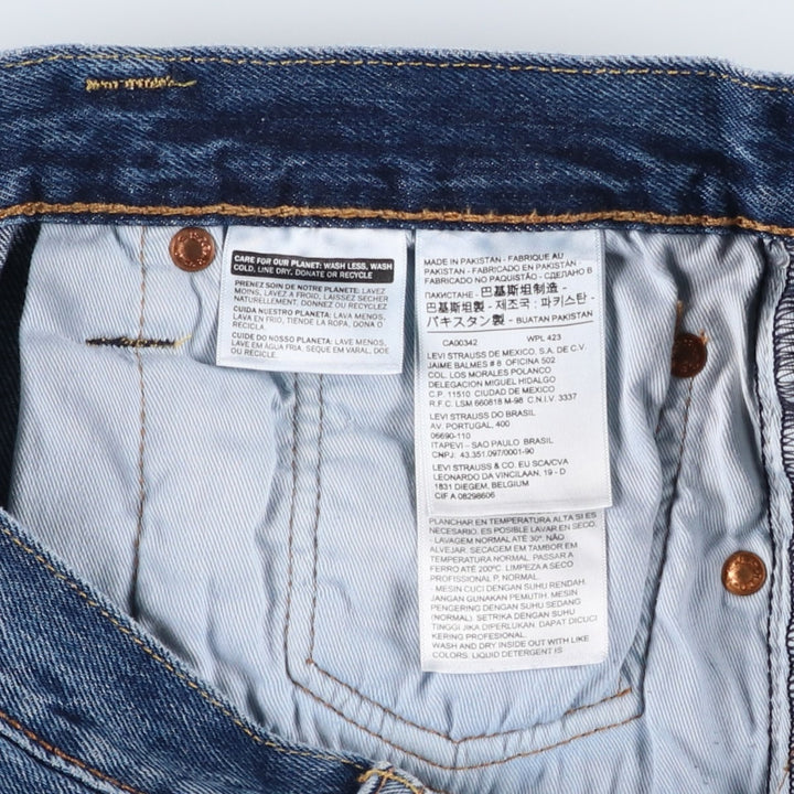 Levi's 501 straight denim pants for men, size W37 cotton blue type Vintage Second Hand