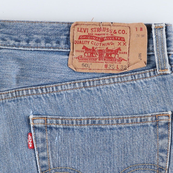 Levi's 501 straight denim pants for men, size W37 unclear blue type Vintage Second Hand