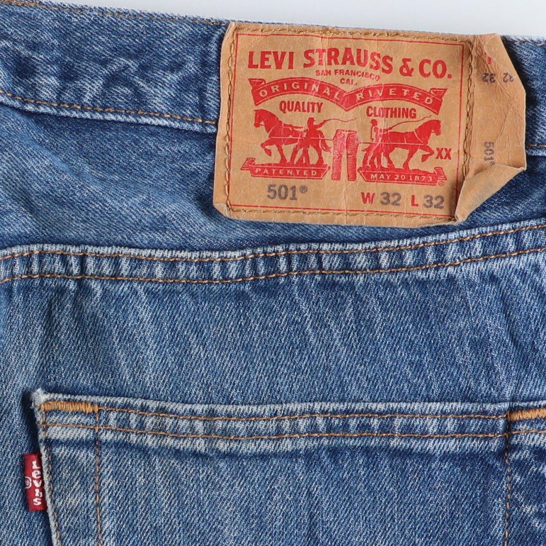 Levi's 501 straight denim pants for men, size W33 cotton blue type Vintage Second Hand