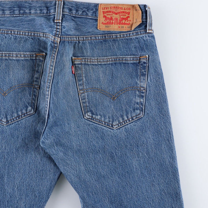 Levi's 501 straight denim pants for men, size W33 cotton blue type Vintage Second Hand