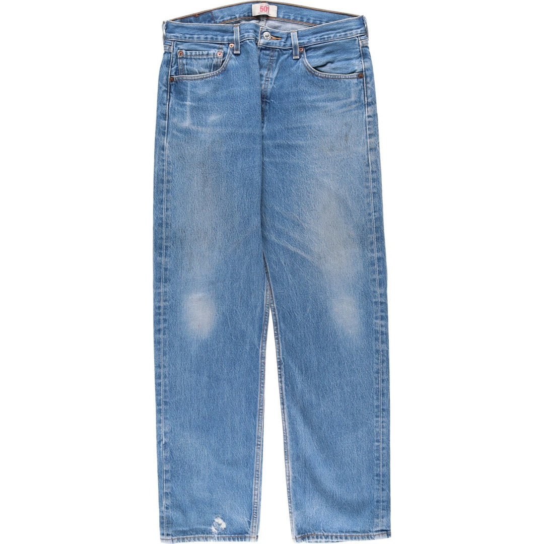 Levi's 501 straight denim pants for men, size W34 unclear blue type Vintage Second Hand