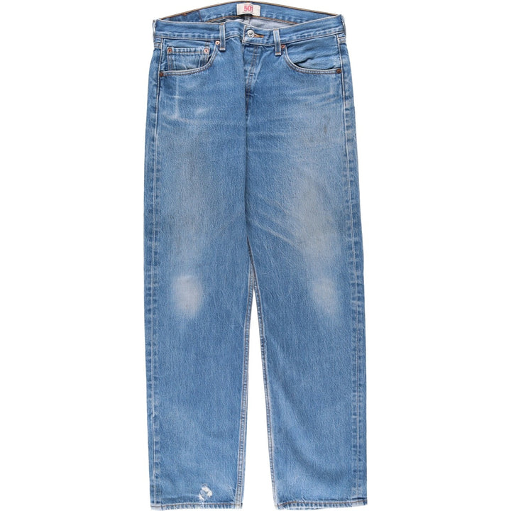 Levi's 501 straight denim pants for men, size W34 unclear blue type Vintage Second Hand