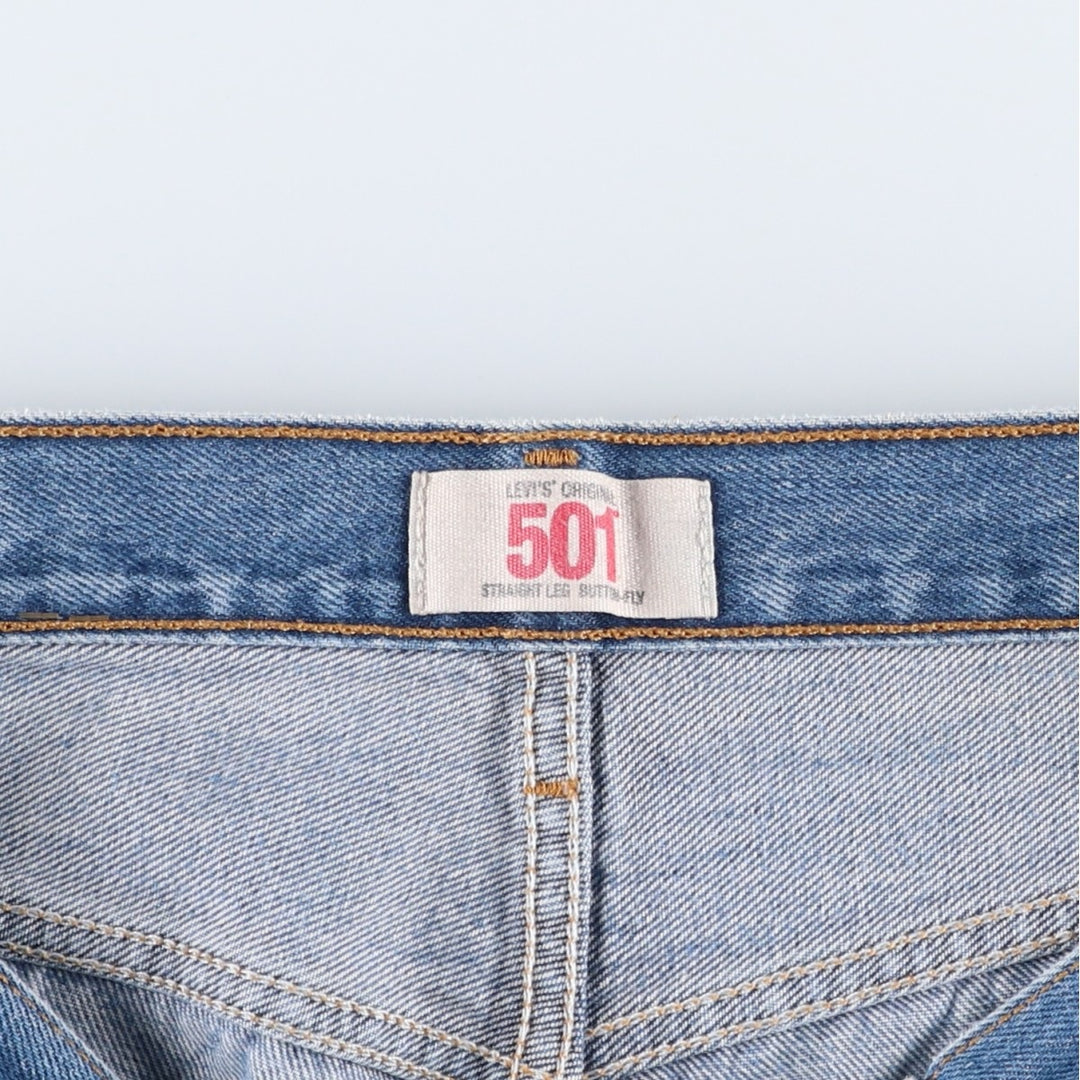 Levi's 501 straight denim pants for men, size W34 unclear blue type Vintage Second Hand