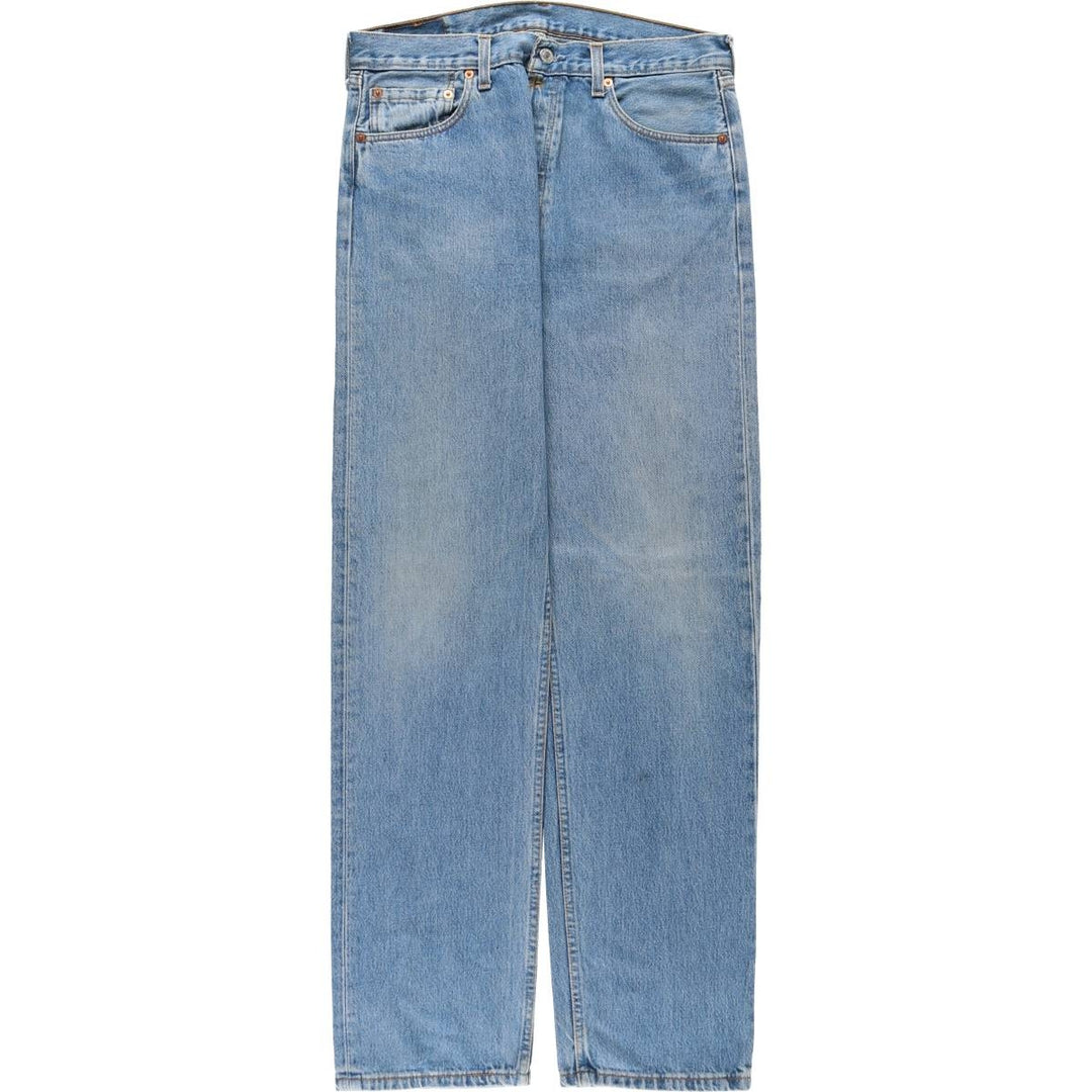 90'S Levi's 501-0114 Euro model straight denim pants made in the UK, men's w33 equivalent, vintage cotton blue type Vintage Second Hand