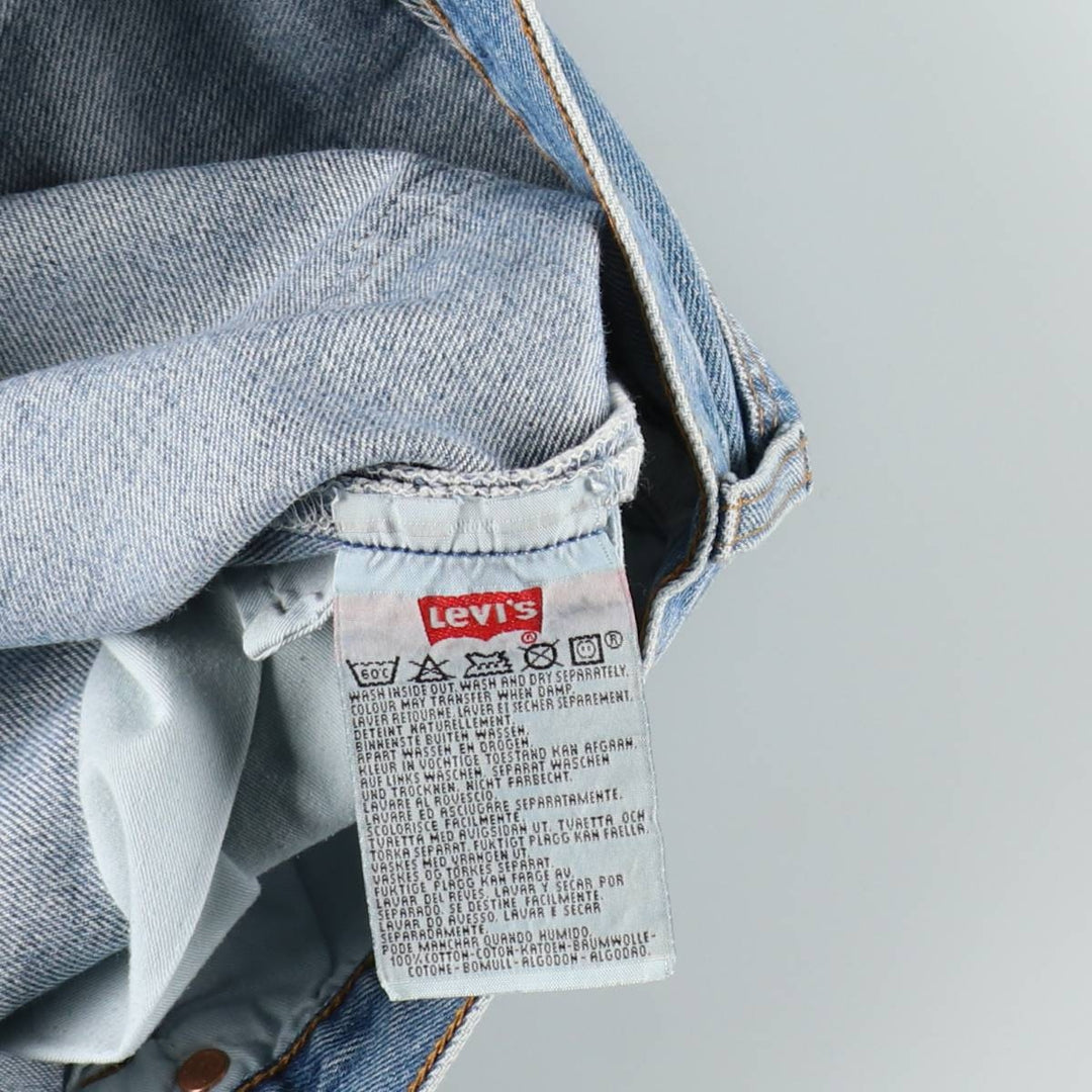 90'S Levi's 501-0114 Euro model straight denim pants made in the UK, men's w33 equivalent, vintage cotton blue type Vintage Second Hand