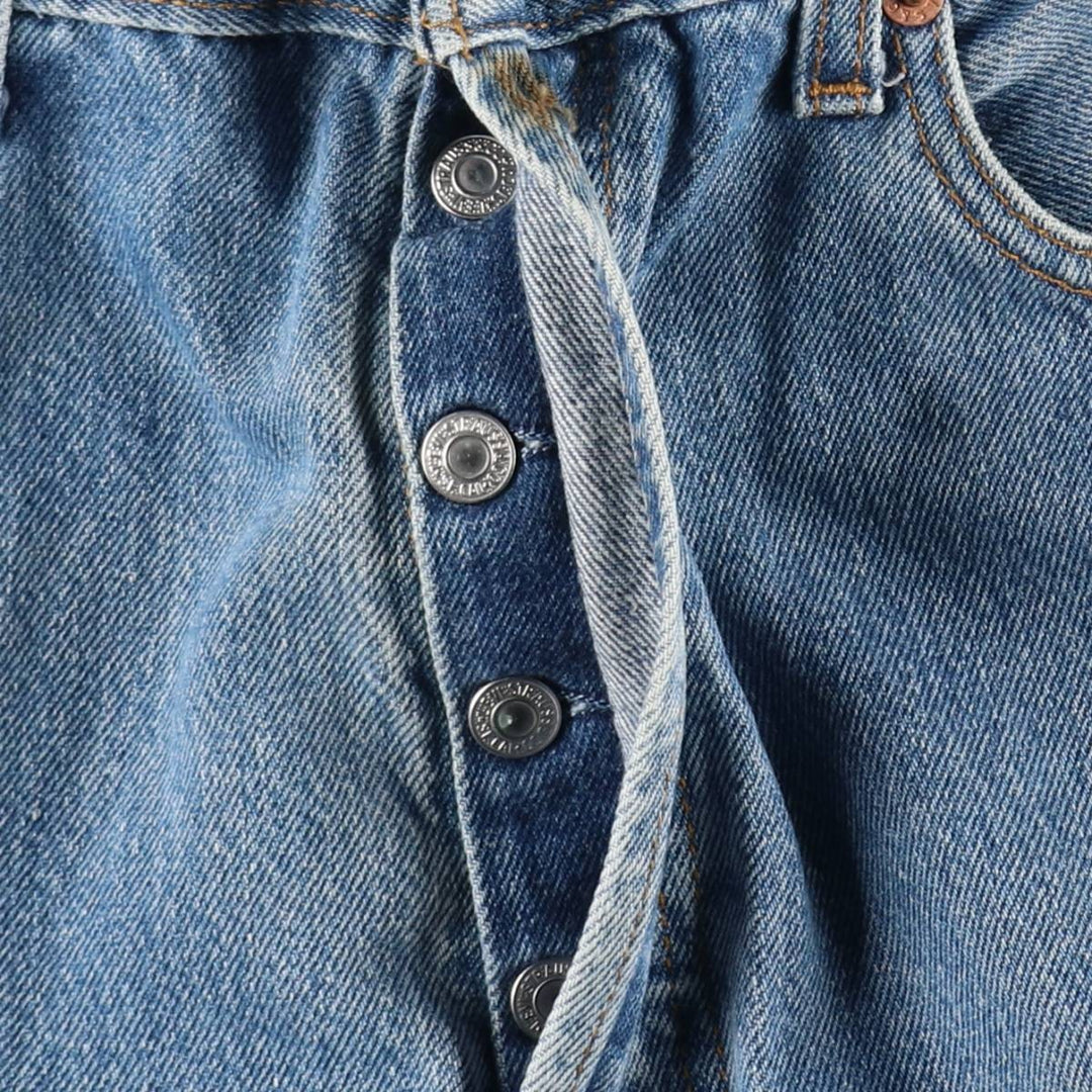 90'S Levi's 501-0114 Euro model straight denim pants made in the UK, men's w33 equivalent, vintage cotton blue type Vintage Second Hand