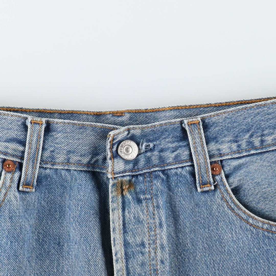 90'S Levi's 501-0114 Euro model straight denim pants made in the UK, men's w33 equivalent, vintage cotton blue type Vintage Second Hand